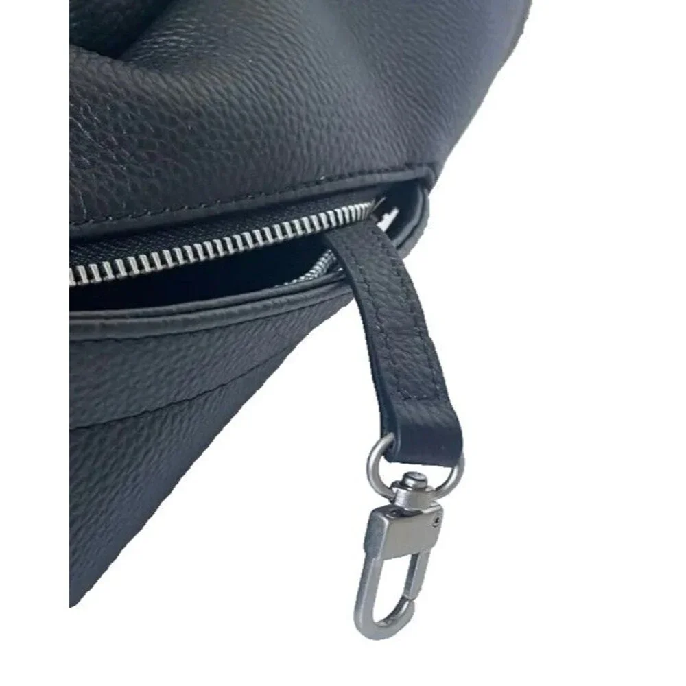 NWT Off-White Classic Pebbled Leather Backpack Black  OWMBP006S26100